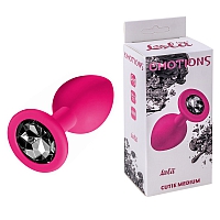 Анальная пробка Emotions Cutie Medium Pink black