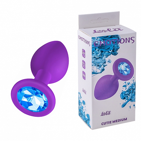 Анальная пробка Emotions Cutie Medium Purple light blue