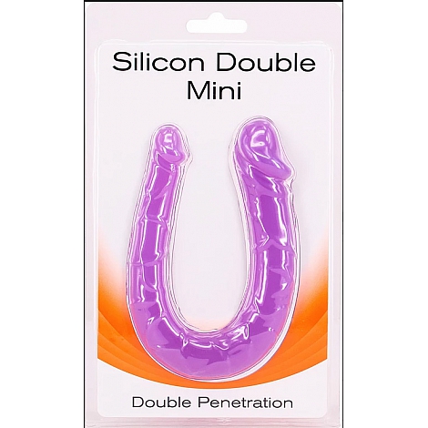 Двусторонний минифаллоимитатор Silicon Double Mini фиолетовый
