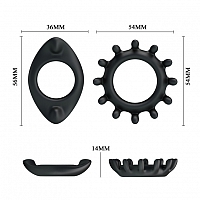 Набор эрекционных колец рельефной формы Baile Ring