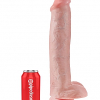 Большой фаллоимитатор King Cock 15" Cock with Balls Flesh