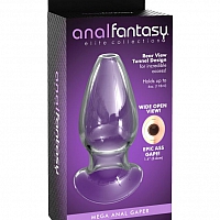 Анальный плаг из стекла с туннелем Anal Fantasy Elite Mega Anal Gaper