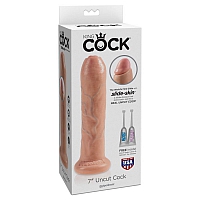 Фаллоимитатор на присоске необрезанный King Cock 7 Uncut Cock