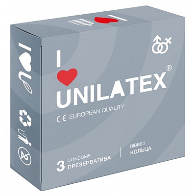 Презервативы Unilatex Ribbed, 3 шт