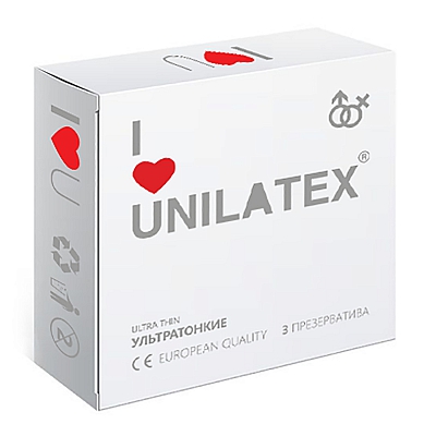 Презервативы Unilatex Ultrathin, 3 шт